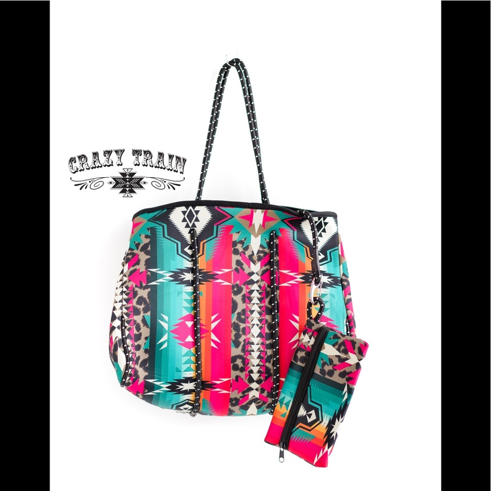 Neoprene Tote with Pocket Purse